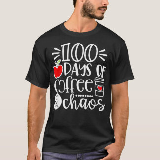 Camiseta 100 Dias De Professora Do Café Feliz 100 Dias De