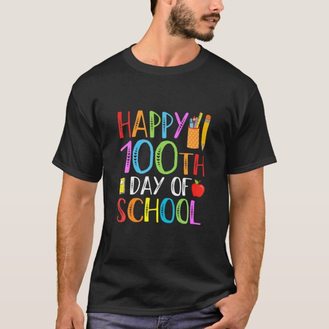 Camiseta 100 Dias De Professora E Estudante (Frente)