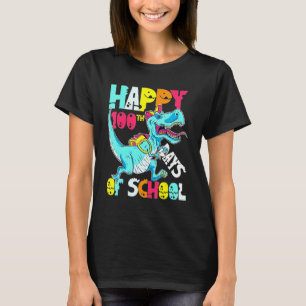 Camiseta 100 Dias De Professora E Estudante Trex Dinosa