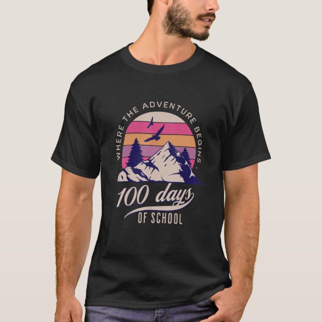 Camiseta 100 dias de Professora Retron Outdoor (Frente)