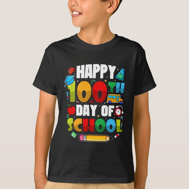 Camiseta 100 Dias De Professores 2023 Rapazes E Raparigas (Frente)