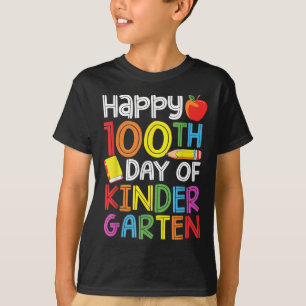 Camiseta 100 Dias De Professores Do Jardim De Infância 100