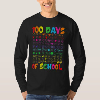 Camiseta 100 Dias De Professores Ensino Meninas Estudantes