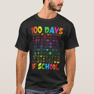 Camiseta 100 Dias De Professores Ensino Meninas Estudantes