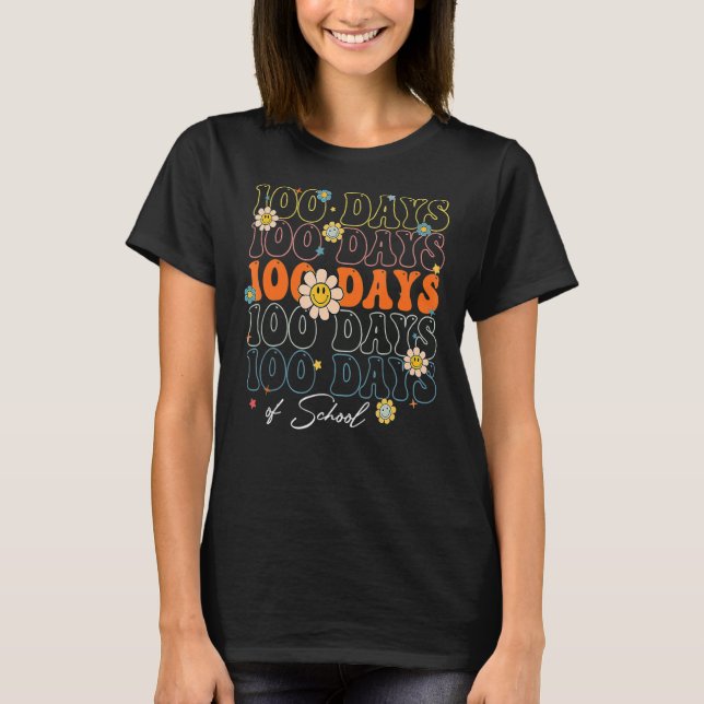 Camiseta 100 Dias De Professores Felizes 100 Dias (Frente)
