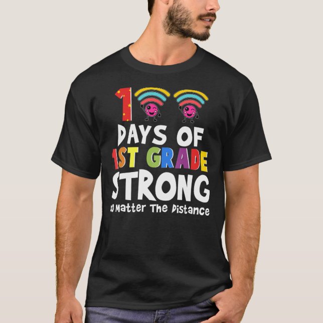 Camiseta 100 dias de professores universitários 100 dias de (Frente)