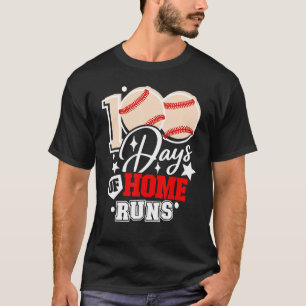 Camiseta 100 Dias De Rebatedores De Beisebol Jogador Estuda
