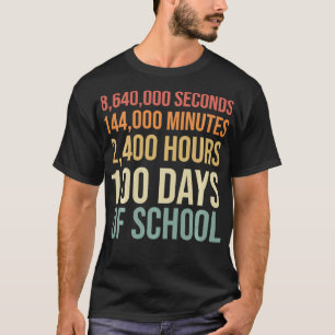 Camiseta 100 dias de roupas escolares para professores 80 a