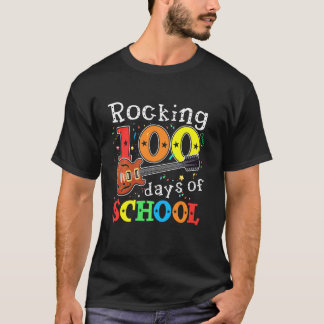 Camiseta 100 Dias De Rua De Professores De Música De Guitar
