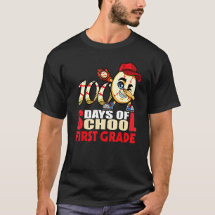Camiseta 100 dias de ruas de primeira classe de meninos de 