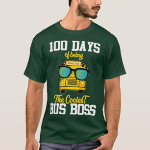 Camiseta 100 dias de ser o mais legal ônibus chefe da escol