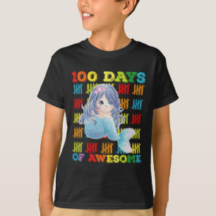 Camiseta 100 Dias De Sereia Incrível 100º Dia De Escola