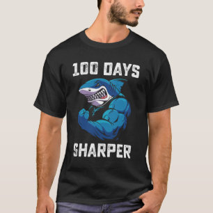 Camiseta 100 Dias De Sharper Shark 100.º Dia De Gym Escolar