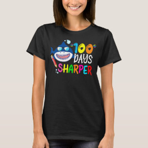 Camiseta 100 Dias De Sharper Shark 100.º Dia De Professora