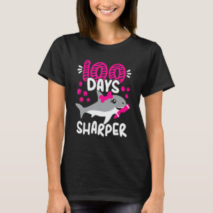 Camiseta 100 Dias de Sharper Shark Teachers Feliz 100º Dia 
