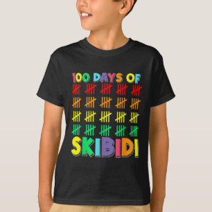 Camiseta 100 Dias De Skibidi Feliz 100º Dia De