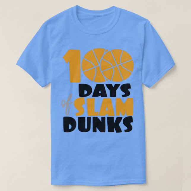 Camiseta 100 dias de Slam Dunk 100 dias de escola (Frente do Design)