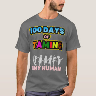 Camiseta 100 dias de Taming Pequenos Humanos 100º Dia da es