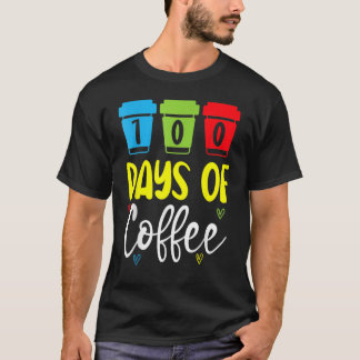 Camiseta 100 Dias De Treinador Em Cafeína Cafeinado