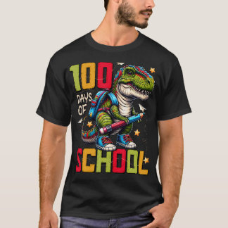 Camiseta 100 Dias De Trex Escolar 100 Dias Mais Inteligente