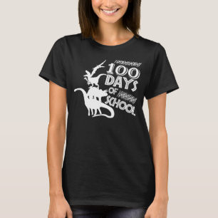 Camiseta 100 Dias De Trex Escolar 100 Dias Mais Inteligente