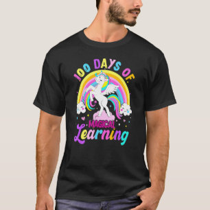 Camiseta 100 Dias De Unicórnio De Chuva De Arco-Íris De Apr