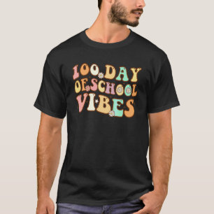 Camiseta 100 Dias de Vibrações Escolares Retro Professor 10