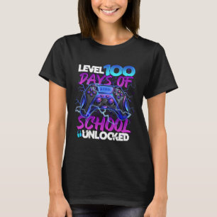 Camiseta 100 Dias De Vídeo De Garota Jogadora Desbloqueada