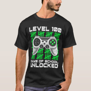 Camiseta 100 Dias De Videos games De Jogadores Bloqueados N