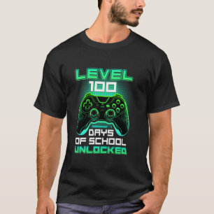 Camiseta 100 Dias De Videos games Desbloqueados Da Escola
