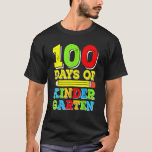 Camiseta 100 Dias Do Estudante De Jardim De Infância Profes
