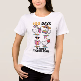 Camiseta 100 Dias do Ganso Estudioso Bobo