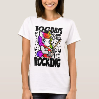 Camiseta 100 Dias E Ainda Rockeando - 100 Dias De Escola Un