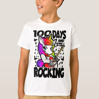 Camiseta 100 Dias E Ainda Rockeando - 100 Dias De Escola Un