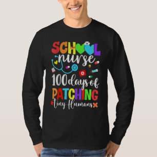 Camiseta 100 Dias Engraçados De Patches De Nurs Minúsculos 