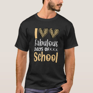 Camiseta 100 dias fabulosos de Professores Escolares Coraçã
