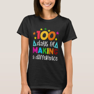 Camiseta 100 Dias Fazendo Diferença Professor Escolar 100