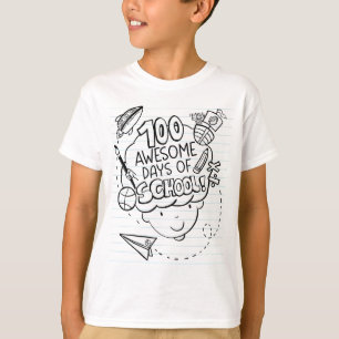 Camiseta 100 Dias Incríveis de Escola