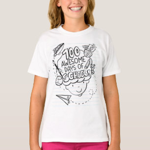 Camiseta 100 Dias Incríveis de Escola