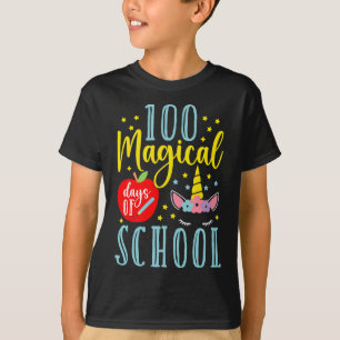 Camiseta 100 Dias Mágicos De Coluna Mágica Do Pássaro Unicó