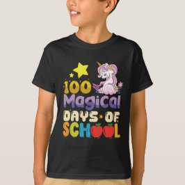 Camiseta 100 Dias Mágicos De Escola Professora Unicórnio