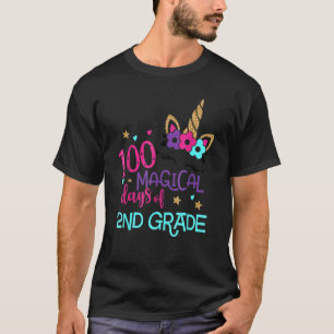 Camiseta 100 Dias Mágicos De Flor De Unicórnio Do segundo