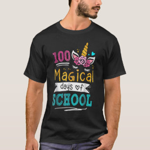 Camiseta 100 Dias Mágicos De Meninas De Unicórnio Cuta Da E