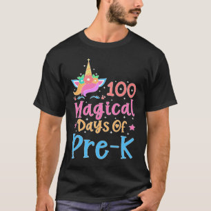 Camiseta 100 dias mágicos de professor universitário pré-es
