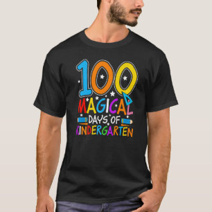Camiseta 100 Dias Mágicos De Professora Do Jardim De Infânc
