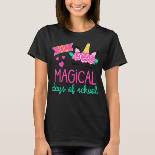 Camiseta 100 Dias Mágicos de Professora do Unicórnio da Esc
