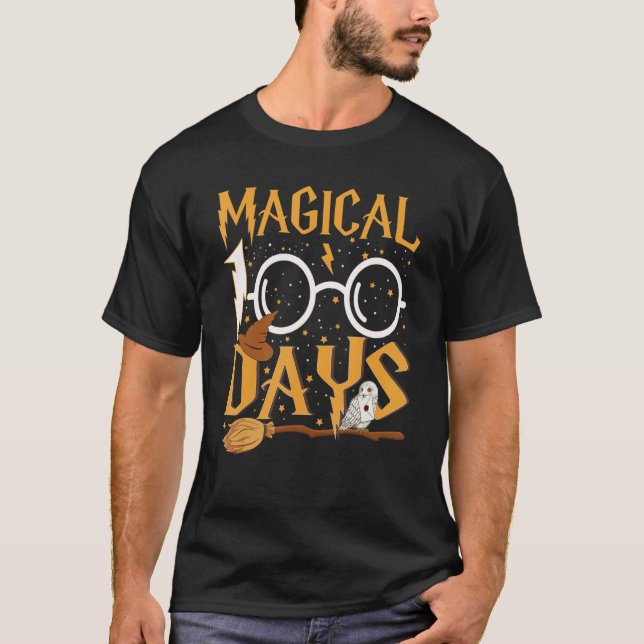 Camiseta 100 Dias Mágicos De Professora Engraçado Do 100º D (Frente)