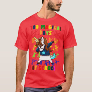 Camiseta 100 Dias Mágicos De Unicórnio Escolar 3
