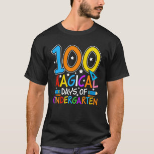 Camiseta 100 Dias Mágicos do Jardim de Infância 100º Dia de