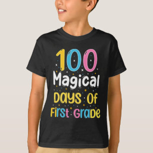 Camiseta 100 Dias Mágicos Do Primeiro Grau 100 Dia Da Escol